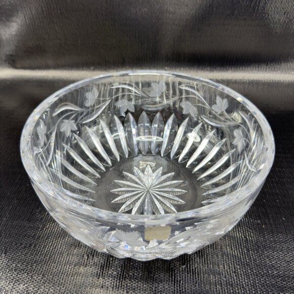 ROGASKA Clear Crystal Glass Bowl Dish Container Heavy Etched 8inch Serving Bowl - Picture 10 of 12